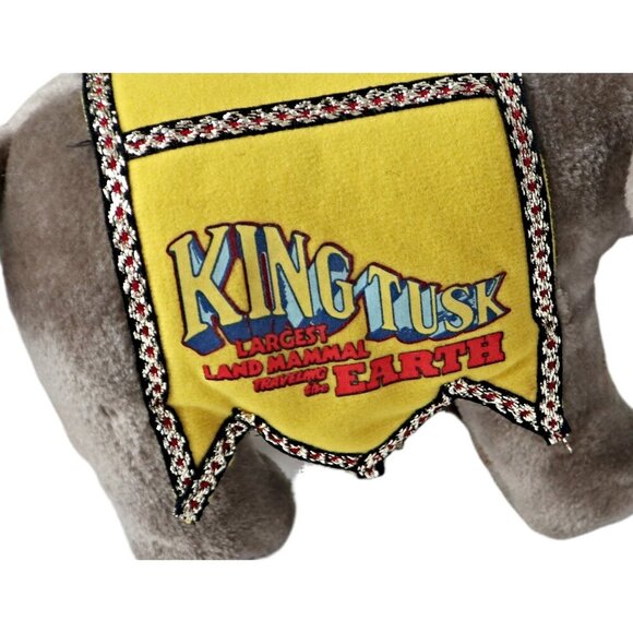Vintage Barnum & Bailey Circus Elephant Plush Ringling Bros Pink Blanket Tusks - Picture 3 of 6